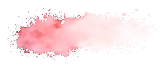 Vector pink watercolor splash isolated paint stroke  