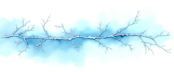 Vector branches of a tree brush stroke 