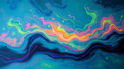 Abstract colorful swirls