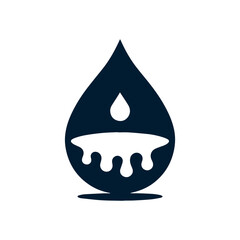 Tribal water droplet design in dark blue