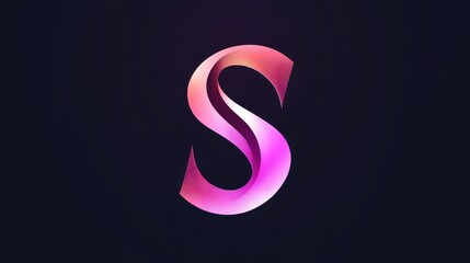 Naklejka premium Stylized Curved Initial S Logotype Designed for Modern Typography and Marketing