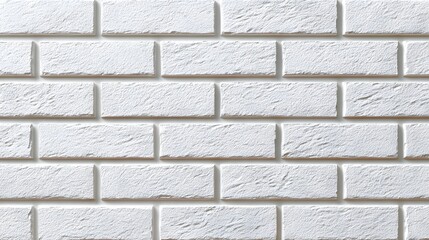 Obraz premium White brick wall with clean, textured pattern