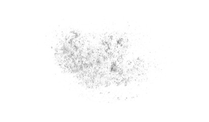 Abstract pattern of white powder on a black background.  Vector graphic illustration with transparent white.