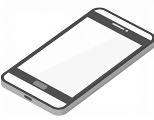 single smartphone with blank screen