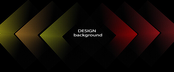 3D orange blue techno abstract background overlap layer on dark space with glowing lines decoration.