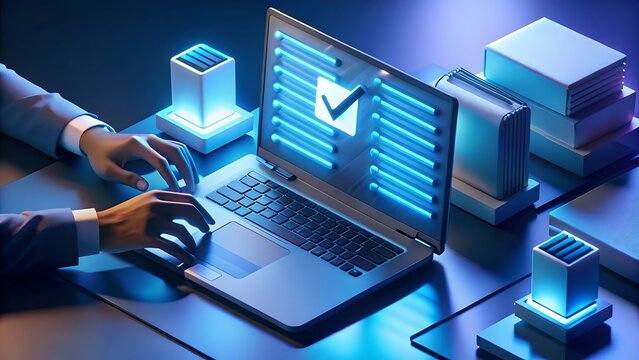 Cybersecurity:  Protecting Digital Assets with Advanced Technology 3D icon high quality resolution