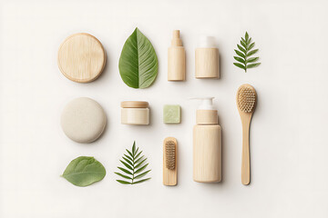 Minimalist Skincare Products on Clean White Background