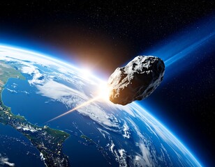 Asteroid approaching Earth
