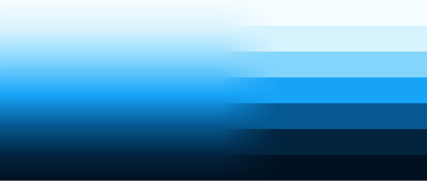 Gradient chart with vibrant blue color swatches transitioning from light sky to deep navy transition design palette