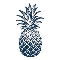 Obraz premium Pineapple silhouette vector illustration icon