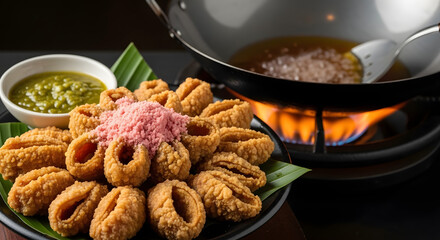 Scrumptious Filipino Food Photography Crispy Chicken Chicharon Bulaklak