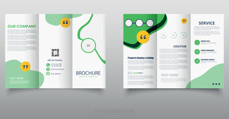 Organic Farm Tri Fold brochure template or agriculture farming brochure template. Editable file