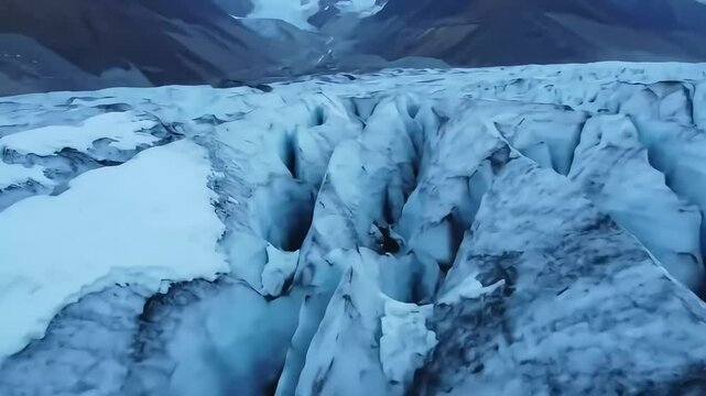 pure white snow in the Himalayan mountains with cold wind blowing