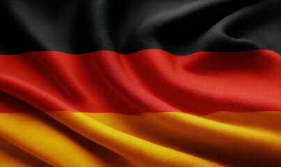 German flag texture waving closeup