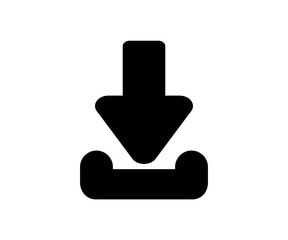 Download icon. Download button illustration on transparent background. 
