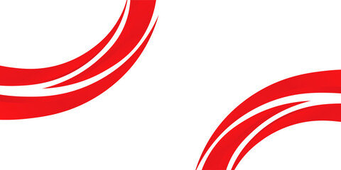 Abstract red waves are flowing on white background. red line background curve element. Suit for business, cover, header, wallpaper, corporate background. Eps 10