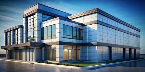 Fototapeta premium Modern Architectural Design: Luxury Home Exterior Rendering 3D icon high quality resolution
