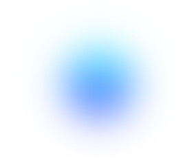 Glowing luminous gradient sphere with vivid blue and cyan hues, soft smooth blend, and bright neon