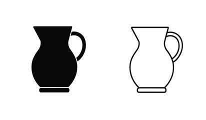 simple vase illustration The shape of the vase is symmetrical and classic.