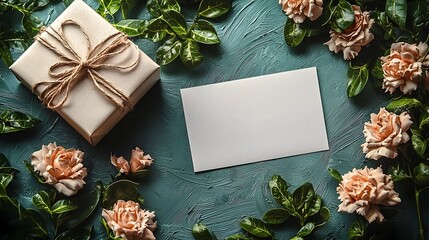 Gift card and floral arrangement for Mother s Day