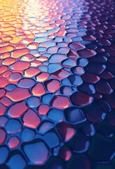 Obraz premium Abstract Fluid Hexagonal Shapes with Fading Colors