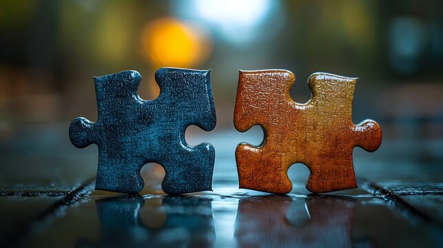 Mismatched puzzle pieces representing a failed business merger