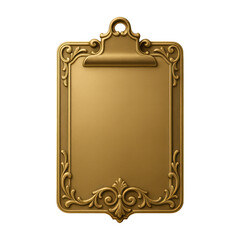 PNG Elegant ornate golden clipboard