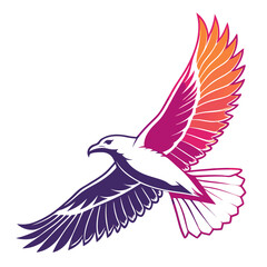 Fototapeta premium Colorful Abstract Bird Gradient Logo Design