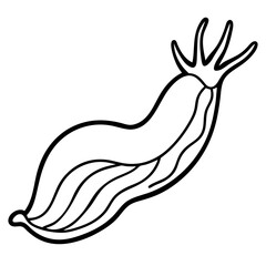 Sea Slug Linear Art