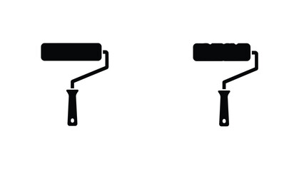Paint roller icons. thin line vector icons