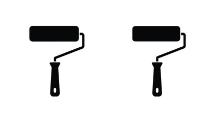 Paint roller icons. thin line vector icons