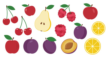 Colorful Fruit Pattern Illustration