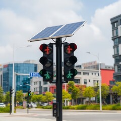 Solar-Powered Traffic Light System Sustainable Urban Infrastructure