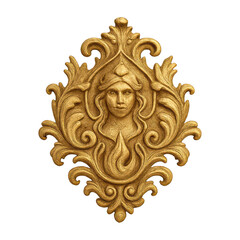 Fototapeta premium PNG Ornate golden decorative emblem