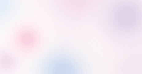 Soft pastel abstract background with blurry pink, blue, and purple bubbles on light backdrop.