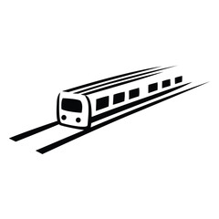 modern train silhouette design. vehicle run in railway.