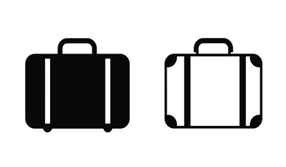 briefcase icon simple trendy flat style line and solid Isolated vector illustration on white background. For apps, logo, websites, symbol , UI, UX, graphic and web design.