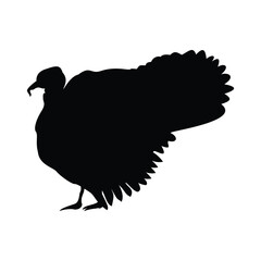 turkey silhouette design. farm bird sign and symbol.
