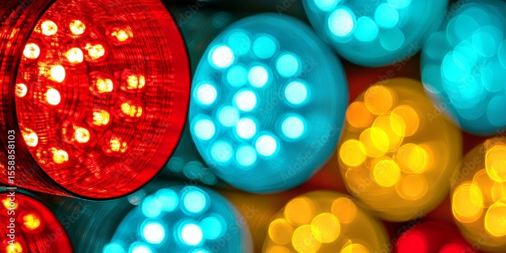Poster vibrant spheres with diffused radiance creating a warm abstract scene with soft dreamy bokeh effect