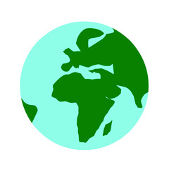 Earth globe flat illustration