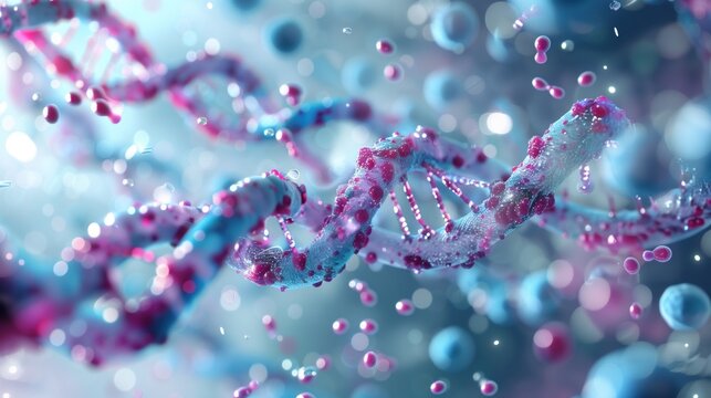 Spinal Muscular Atrophy Awareness Month. 3D medical illustration showing gene therapy delivery system, viral vectors entering cells, SMN gene insertion process, molecular level detail