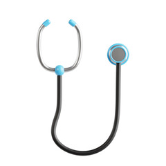 Stethoscope 3d icon isolated White Background 3d rendering
