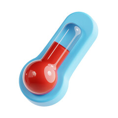 Thermometer 3d icon isolated White Background 3d rendering