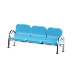 Waiting Room 3d icon isolated White Background 3d rendering