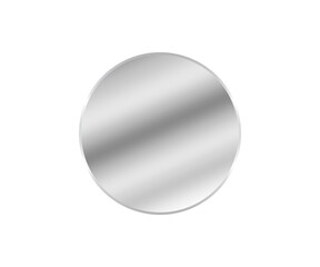 Round circle Realistic Clear Flat Glass, Glass template board, Window, or Mirror with Transparent Background, Clear, shiny acrylic sheet. Transparent plastic panel. 