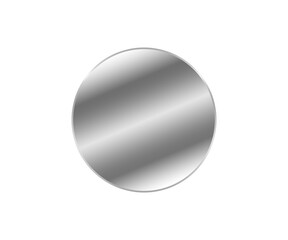 Round circle Realistic Clear Flat Glass, Glass template board, Window, or Mirror with Transparent Background, Clear, shiny acrylic sheet. Transparent plastic panel. 