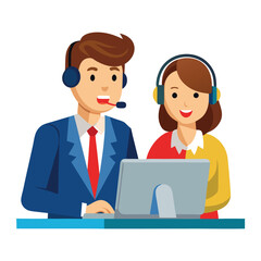 Business support rep smiling confidently