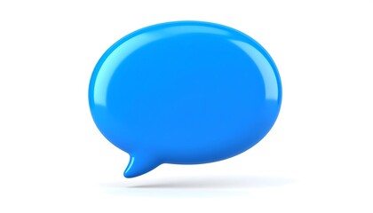 Naklejka premium A bright blue speech bubble