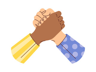 International diverse hands power handshake