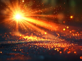 Fototapeta premium Radiant Light Illuminating Night Scene